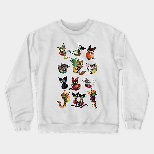 fruit cats Crewneck Sweatshirt by RainbowRat3